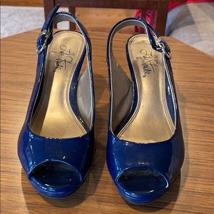 Navy Life Stride Slingback Heels
